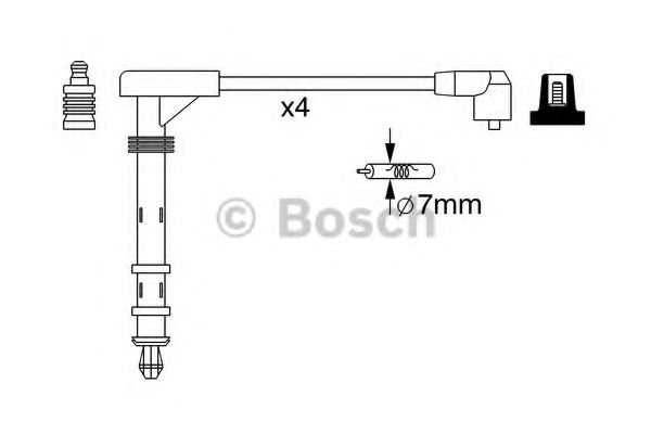 Комплект высоковольтных проводов - Bosch 0 986 357 261