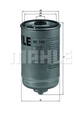 Фильтр топливный HCV - Knecht KC 102