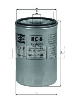 Фильтр топливный HCV - Knecht KC 6