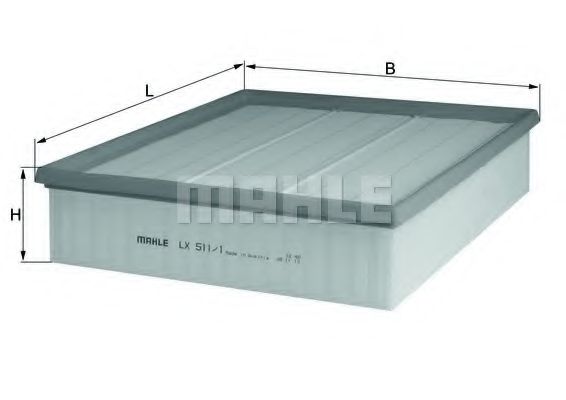 Фильтр воздушный - Knecht LX 511/1