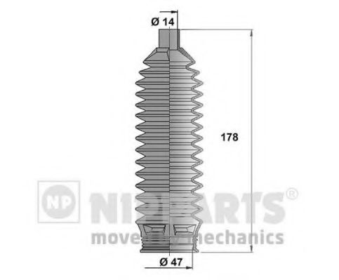 Комплект пыльника рулевого управления - Nipparts J2 840 504