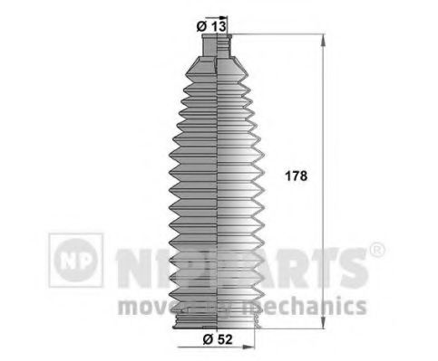 Комплект пыльника рулевого управления - Nipparts J2 842 027