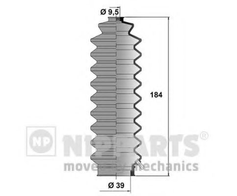 Комплект пыльника рулевого управления - Nipparts J2 844 001