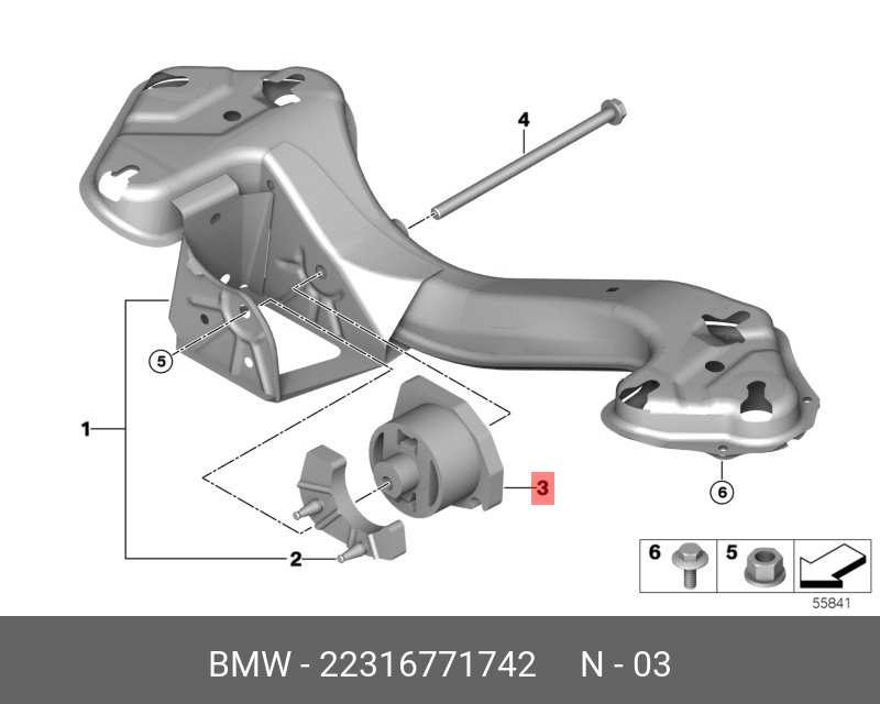 Шарнир - BMW 22 31 6 771 742