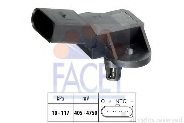 Датчик абсолютного давления воздуха ДВС - Facet 103090