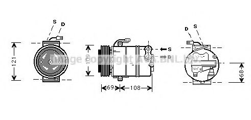 Компрессор кондиционера - AVA OL K317