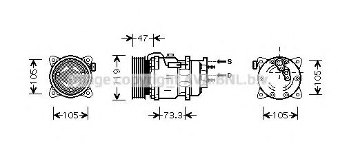 Компрессор кондиционера - AVA PE K242