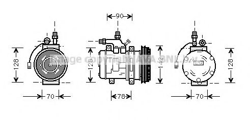 Компрессор кондиционера - AVA PR K029