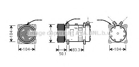 Компрессор кондиционера - AVA UV K051