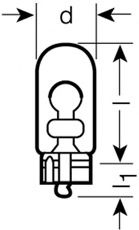 Комплект ламп W5W 12V 5W W2.1x9.5d original line качество оригинальной з/ч (оем) 2шт.(1к-т) - Osram 2825-02B