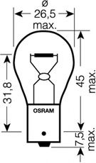 Комплект ламп p21w 12V 21W BA15s original line качество оригинальной з/ч (оем) 2шт.(1к-т) - Osram 7506-02B