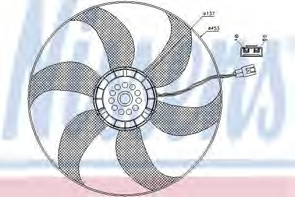 Вентилятор конденсатора кондиционера - Nissens 85403
