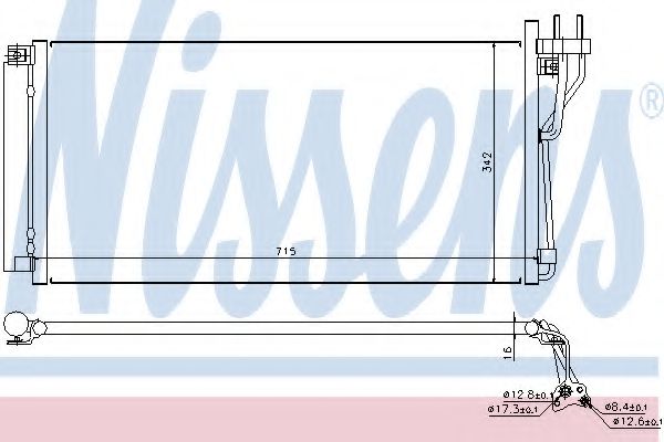 Радиатор кондиционера - Nissens 94804