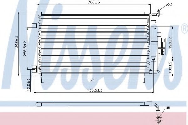 Радиатор кондиционера - Nissens 94846