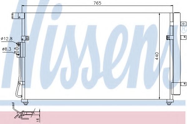 Радиатор кондиционера - Nissens 94868