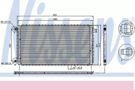 Радиатор кондиционера - Nissens 94961