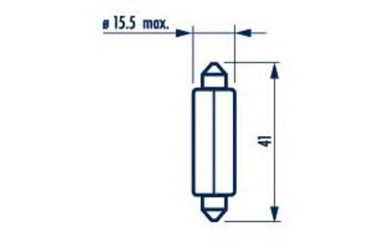 Лампа c18w 24V sv8,5 t11x41 HCV - Narva 17522
