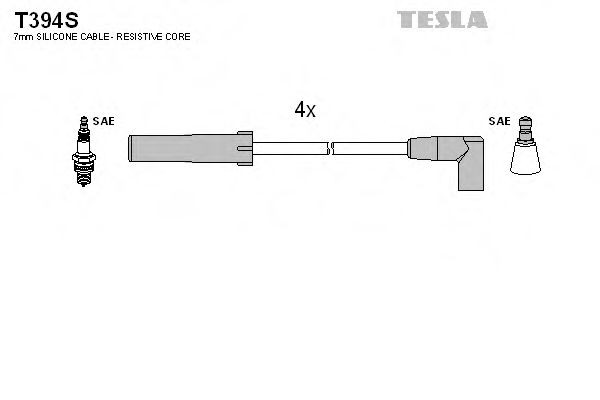 Комплект высоковольтных проводов - Tesla T394S
