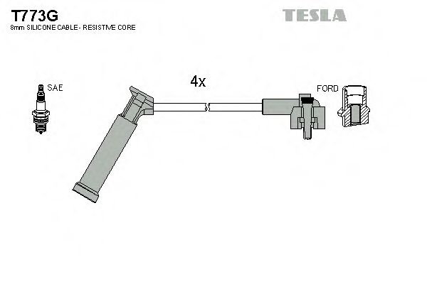 Комплект высоковольтных проводов - Tesla T773G