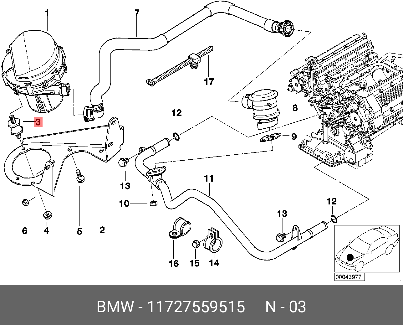 Сайлентблок - BMW 11 72 7 559 515
