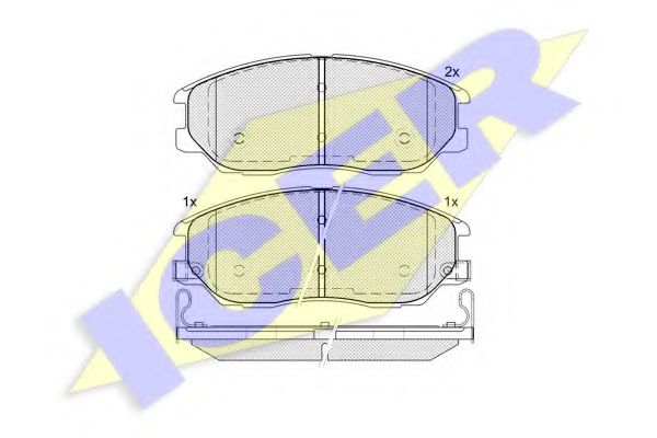Колодки тормозные дисковые | перед | - Icer 181714