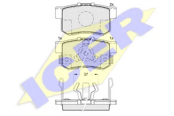 Колодки тормозные дисковые | зад | - Icer 181718