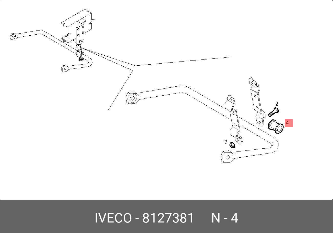 Stabilizer Mounting - Iveco 8127381