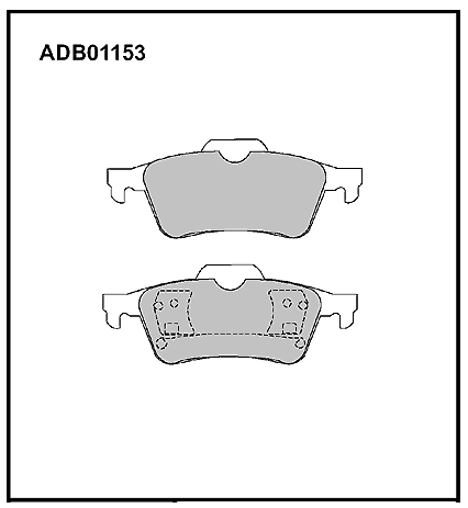 Колодки тормозные дисковые | зад | - Allied Nippon ADB01153
