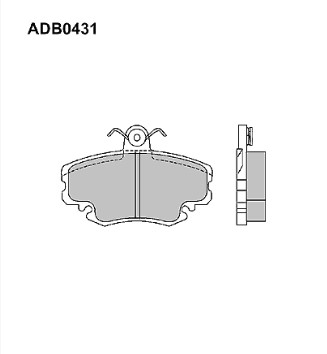 Колодки тормозные дисковые | перед | - Allied Nippon ADB0431