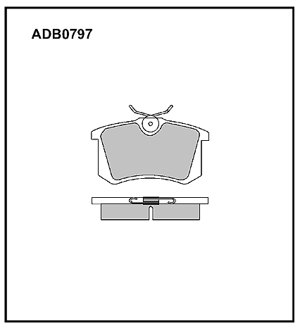 Колодки тормозные дисковые | зад | - Allied Nippon ADB0797