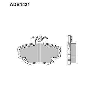Колодки тормозные дисковые | перед | - Allied Nippon ADB1431