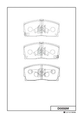 Колодки тормозные дисковые | перед | - Kashiyama D0008M