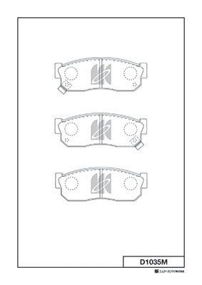 Колодки тормозные дисковые | перед | - Kashiyama D1035M