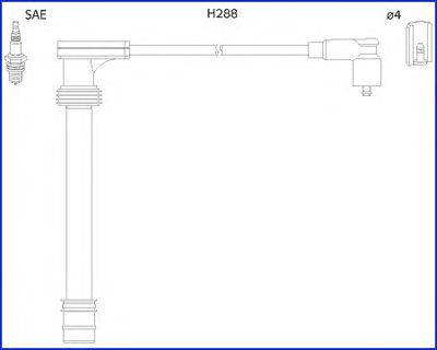 Комплект высоковольтных проводов - Huco 134518