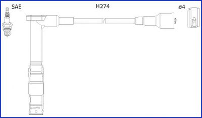 Комплект высоковольтных проводов - Huco 134775