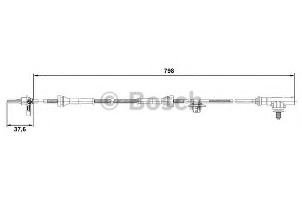 Датчик ABS | перед | - Bosch 0 265 007 687