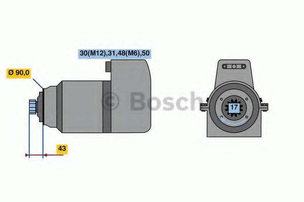 Стартер - Bosch 0 001 601 007