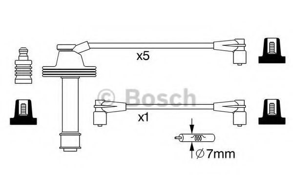 Комплект высоковольтных проводов - Bosch 0 986 357 054