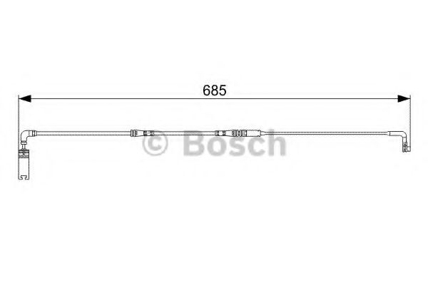 Датчик износа тормозных колодок - Bosch 1 987 473 003