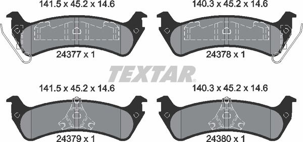 Колодки тормозные дисковые | зад | - Textar 2437701
