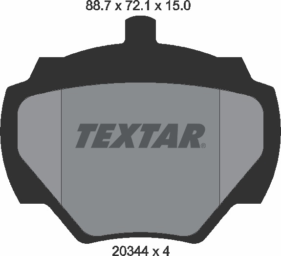 Колодки тормозные дисковые | зад | - Textar 2034402