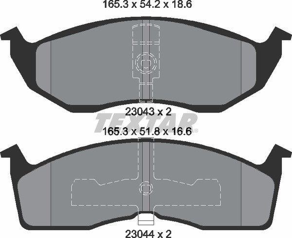 Колодки тормозные дисковые | перед | - Textar 2304301
