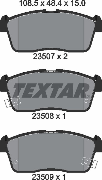 Колодки тормозные дисковые | перед | - Textar 2350701