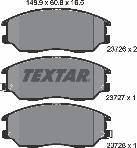 Колодки тормозные дисковые | перед | - Textar 2372601