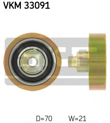 Снят с производства Промежуточный ролик поликлинового ремня - SKF VKM 33091