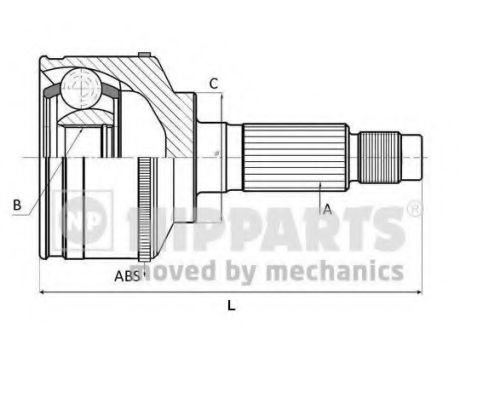Шрус Mitsubishi Galant наружний c ABS   sale | перед прав | - Nipparts J2825131