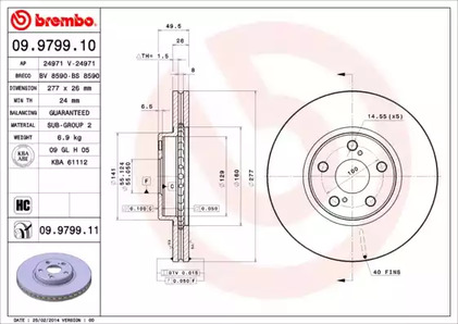 Диск тормозной Standard | перед |