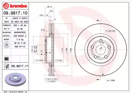 Диск тормозной Standard | перед |