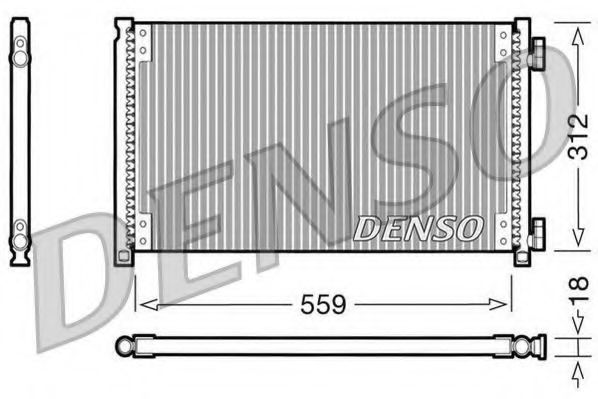 Снят с производства Конденсатор кондиционера  - Denso DCN09100
