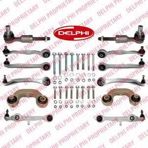 Комплект рычагов подвески (2 рулевых наконечника + 10 рычагов + болты) - Delphi TC1500KIT